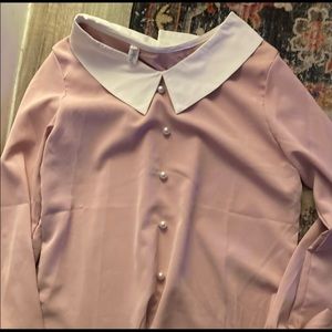 Eyed pan collared button down shirt